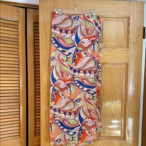 Colorful Abstract Print Skirt